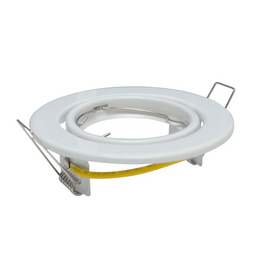 EMPOTRABLE DIRIGIBLE ARO METALICO BLANCO INTERIOR BASE MR16  ARTLITE   ADE-105 - herguimusical