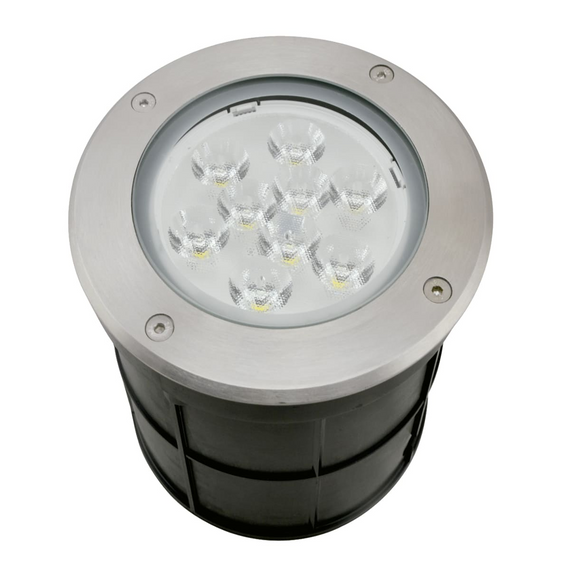 EMPOTRABLE PISO LED INTEGRADO 12W EXTERIOR BLANCO CALIDO  ARTLITE   ADE-208 - herguimusical