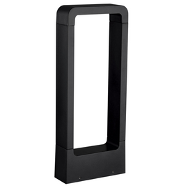 LUMINARIA LED TUBULAR RECTANGULAR SOBREPONER ALUMINIO NEGRO EXTERIOR 10W BLANCO FRIO  ARTLITE   ADE-307 - Hergui Musical