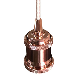 DECORATIVO COLGANTE VINTAGE LAMPARA E26 ORO ROSADO  ARTLITE   ADE-601 - herguimusical