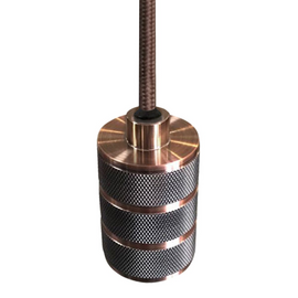 DECORATIVO COLGANTE CILINDRO PARA LAMPARA E26 COBRE ANTIGUO  ARTLITE   ADE-606 - herguimusical