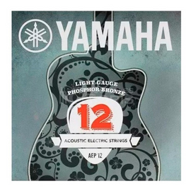 ENCORDADURA DE ACERO PARA GUITARRA EA (.012 - .053)  YAMAHA   AEP-12 - Hergui Musical