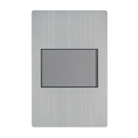 PLACA TAPA CIEGA ACERO INOX. GRIS 77X124MM  ARTLITE   APL-112 - Hergui Musical