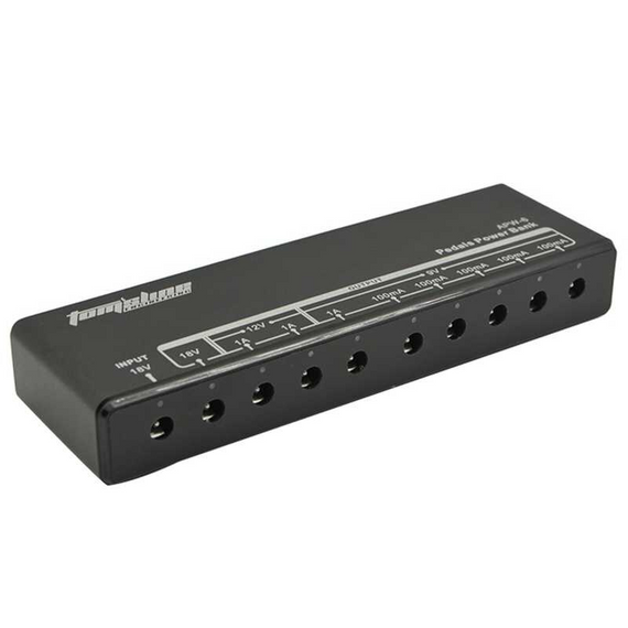 ELIMINADOR DE CORRIENTE CON SALIDAS MULTIPLES CON VARIACIÓN DE VOLTAJE PARA PEDALES DE EFECTO  POWER ALL   APW-6 - Hergui Musical