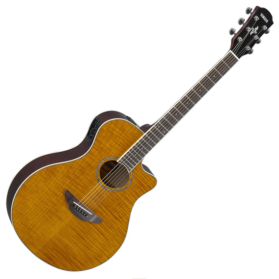 GUITARRA ELECTRO-ACÚSTICA APX AMBAR MAPLE FLAMEADO  YAMAHA   APX600FM-AM - herguimusical