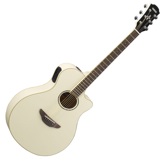 GUITARRA EA SERIE APX600 VINTAGE WHITE  YAMAHA   APX600VW - herguimusical