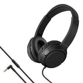 Audífonos manos libres con cable tipo cordón, plegables, negros  STEREN  AUD-230NE - Hergui Musical