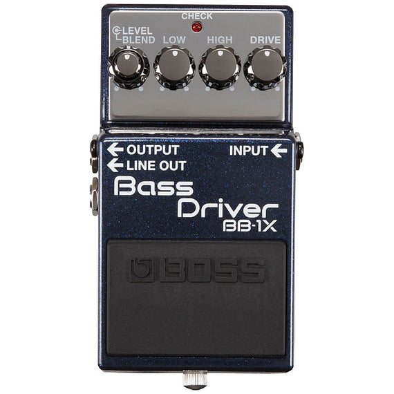 Pedal compacto  p/ bajo Bass Driver stompbox premium BOSS  BB-1X - Hergui Musical