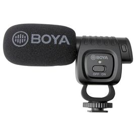 Micrófono BOYA shotgun, conector de salida 3.5 mm mini plug   BY-BM3011 - Hergui Musical