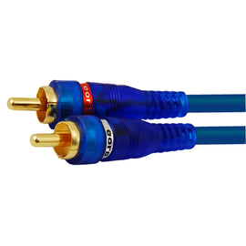 CABLE 2 PLUG RCA MACHO-MACHO AZUL CRISTAL 4.20m  KAPTON   CA-1442GBL - Hergui Musical