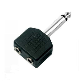 CONVERTIDOR 2 JACK 3.5MM A PLUG 6.3MM MONO  CM-119 - herguimusical