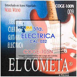 CUERDA 5TA.  .032 ELECTRICA EL COMETA NIQUEL   105N(12) - herguimusical