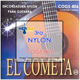 CUERDA 3RA NYLON EL COMETA 802 - herguimusical