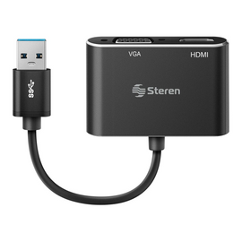 Adaptador USB 3.0 a HDMI / VGA  STEREN   COM-476 - Hergui Musical