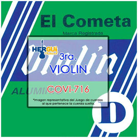 CUERDA 3RA P/ VIOLIN ALUMINIO EL COMETA 716 - herguimusical