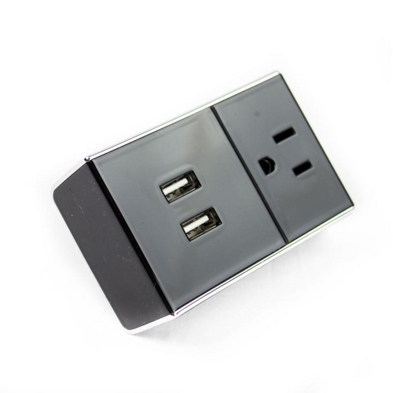CARGADOR USB DE PARED NEGRO  ROMMS   CR-USBBK - Hergui Musical