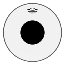 PARCHE 12" TRANSPARENTE CENTRO NEGRO  REMO    CS-0312-10 - herguimusical