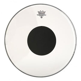 PARCHE 24" TRANSPARENTE CENTRO NEGRO REMO   CS-1324-10 - herguimusical