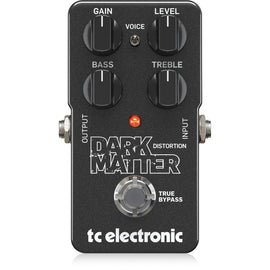 PEDAL DE DISTORSIÓN PARA GUITARRA, CARACTERÍSTICAS CLÁSICAS DE AMPLIFICADOR A BULBOS, ALTO NIVEL DE HEADROOM, BAJA COMPRESIÓN, GRAN CANTIDAD DE SÚPER GRAVES  DARK MATTER  TC ELECTRONICS   DARK-MATTER - herguimusical