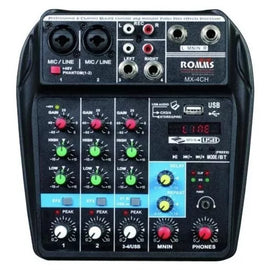 MEZCLADORA PASIVA 4 CANALES  ROMMS   MX-4CH - Hergui Musical