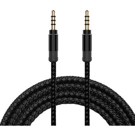 CABLE AUXILIAR PLUG 3.5mm ESTÉREO 4 VIAS ROJO/NEGRO TIPO AGUJETA   RADOX   080-053 - Hergui Musical