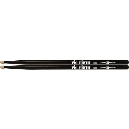 Baquetas 5B con punta de madera, color negro, serie American Classic, largo: 16