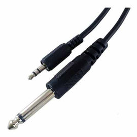 CABLE DE PLUG 6.3mm MONO A PLUG 3.5mm ESTÉREO 3.60M  RADOX   080-860 - Hergui Musical