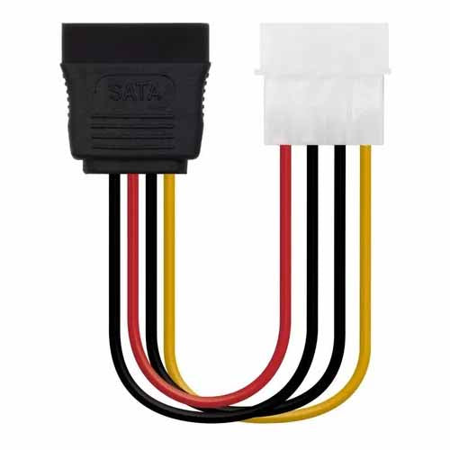 CABLE DE ALIMENTACION DE 1 TIPO MOLEX A 1 SATA   RADOX   700-112 - Hergui Musical
