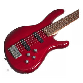 Bajo eléctrico "ACTION V" de 5 cuerdas, rojo transparente  CORT  ACTION-BASSVPLUSTR - Hergui Musical