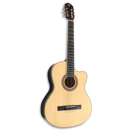 Guitarra clásica con recorte, color natural  SYMPHONIC   EC3920C-N - Hergui Musical
