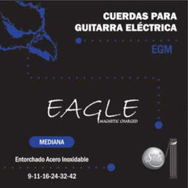 JGO DE CUERDAS P/ GUITARRA ELECTRICA ENTORCHADO ACERO INOXIDABLE   EGM - herguimusical