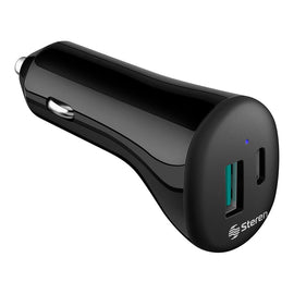 Cargador USB y USB C de 36 W con Turbo Charge QC y Power Delivery, para auto  STEREN   ELI-875 - Hergui Musical