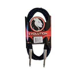 CABLE PLUG A PLUG MACHO-MACHO DECORADO 3m EVOLUTION  PBK   EVPP-3D - herguimusical
