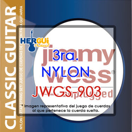 CUERDA 3ra. DE  NYLON JIMMY WESS JWGS-903 - herguimusical