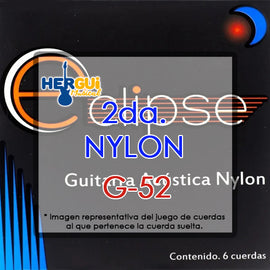 CUERDA SUELTA 2DA. DE NYLON PARA GUITARRA  ECLIPSE   G-52 - Hergui Musical