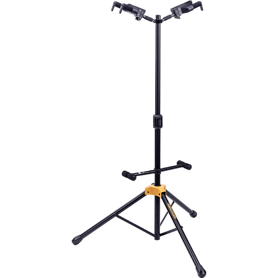 Soporte HERCULES para dos instrumentos, yugo mejorado de agarre plegable automático   GS422B-PLUS - herguimusical