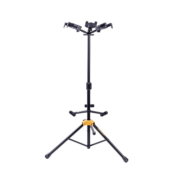 Soporte HERCULES para tres instrumentos, yugo mejorado de agarre plegable automático (AGS)  GS432B-PLUS - Hergui Musical