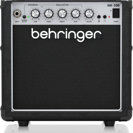 Combo para guitarra ideal para uso en casa y ensayos, potencia de 10 watts, 2 canales independientes  BEHRINGER  HA-10G - Hergui Musical