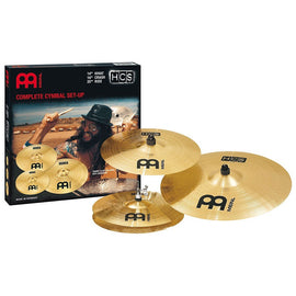 JUEGO DE PLATILLOS MEINL SERIE HCS. FABRICADOS CON LATÓN. INCLUYE: CRASH DE 16" PULGADAS, HI-HAT DE 14" PULGADAS Y RIDE DE 20   HCS141620 - herguimusical