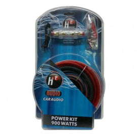 KIT DE INSTALACION P/ AUDIOCAR CAL. 8 C/ PORTAFUSIBLE   HF-KIT900 - herguimusical