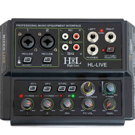Mezcladora e Interfaz de audio  HL Hight Line   HL-LIVE - Hergui Musical