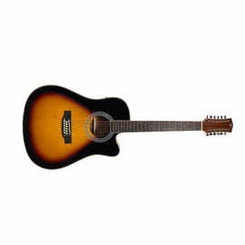 Guitarra texana electroacústica, color sunburst, con recorte  SYMPHONIC   J-20CE-SB - Hergui Musical