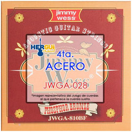 CUERDA SUELTA 4TA. ACERO CAL. 28 JIMMY WEST WB28(6) - herguimusical