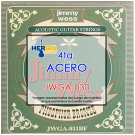 CUERDA SUELTA 4TA. ACERO CAL. 30 JIMMY WEST WB30(6) - herguimusical