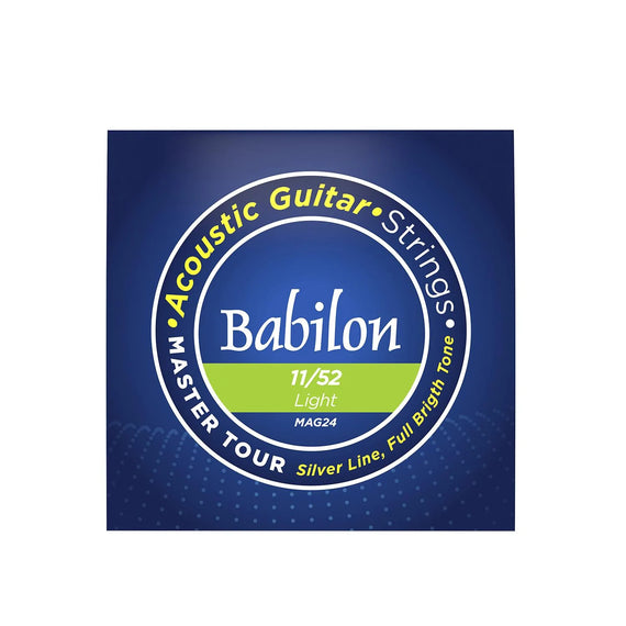JGO. DE CUERDAS PARA GUITARRA ELECTROACÚSTICA  85/15 BRONCE  (.011-.052)  BABILON STRING   MAG24/011 - Hergui Musical