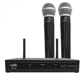 SISTEMA DE MICROFONO DOBLE INALAMBRICO UHF   MC-318 - herguimusical