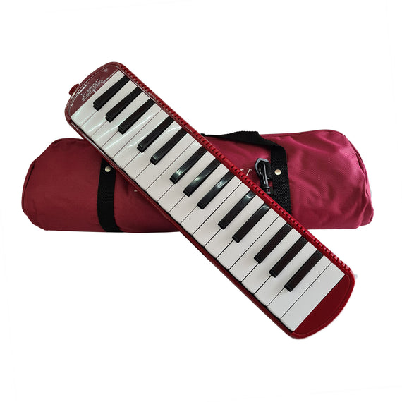 MELÓDICA DE 32 TECLAS , ESTUCHE DE TELA, COLOR VINO  JENDRIX   ME-32ABY - Hergui Musical