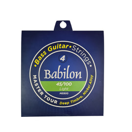 JGO. DE 4 CUERDAS PARA BAJO ELÉCTRICO (.045-.100) NIQUEL  BABILON   MEB50/4S - Hergui Musical