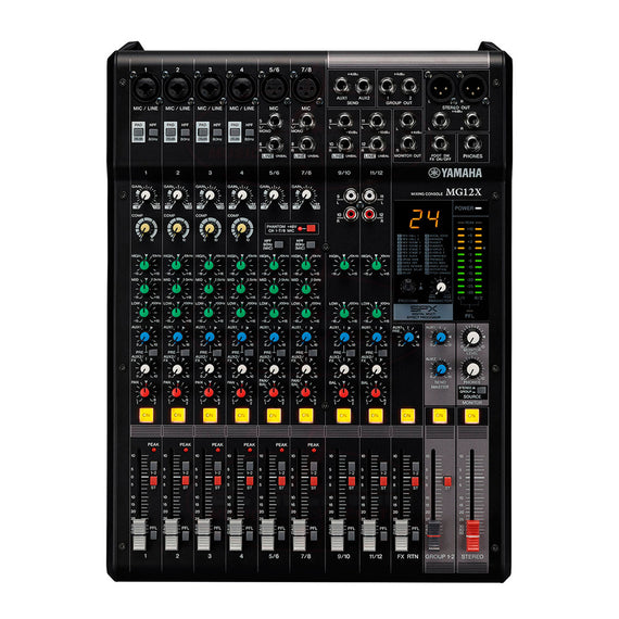 Mezcladora Análoga de  12 canales con Efectos  YAMAHA  MG-12XCV - Hergui Musical