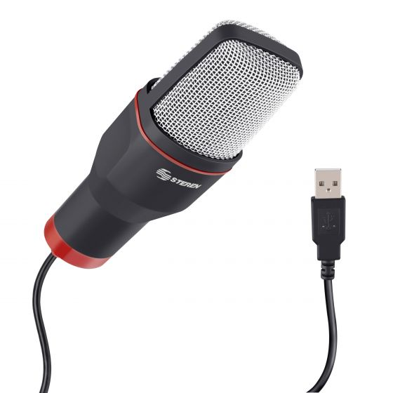 MICRÓFONO USB DE CONDENSADOR PARA PC  STEREN   MIC-550 - herguimusical